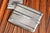 Fantastic Art Deco Engine Turned Sterling Silver Enamel Antique Cigarette Case and Vesta Tobacciana For Sale - Image 4 of 15