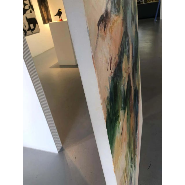 Textile Mary Lou Siefker Acrylic Painting on Canvas Titled: Blue Crescendo For Sale - Image 7 of 9