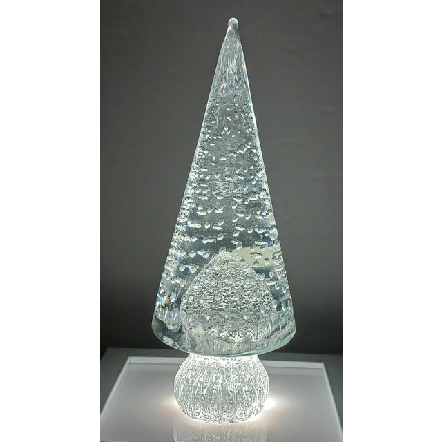 Vintage Handmade Murano Glass Christmas Tree Sculpture, Made in Italy