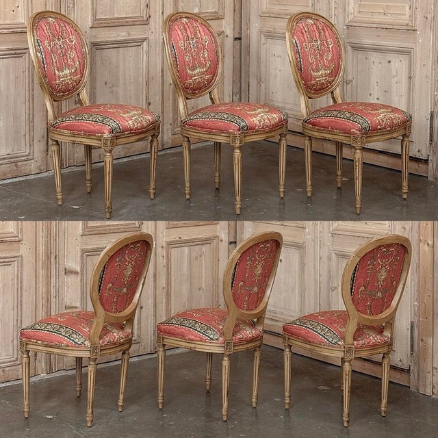 Set of 8 French Louis XVI Fruitwood Dining Chairs Includes 2 Armchairs For Sale - Image 13 of 18