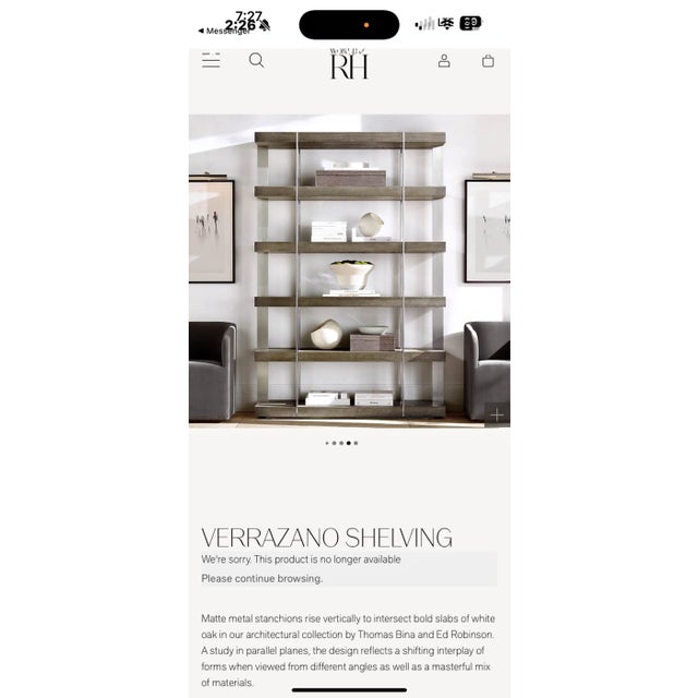 Rh Verrazano Architectural Bookcase | Restoration Hardware For Sale - Image 12 of 12