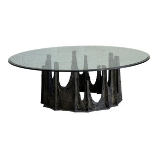 Vintage Paul Evans Bronze Finish Stalagmite Cocktail Table, Signed and Dated 1972 For Sale