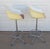 2 Hamilton Cosco molded fiberglass swivel bar stools. Each is white fiberglass with a red vinyl seat insert .They each...