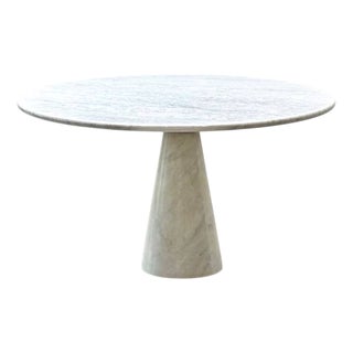 Round Table in Carrara Marble by Carlo Scarpa for Cattelan Italia, 1970s For Sale