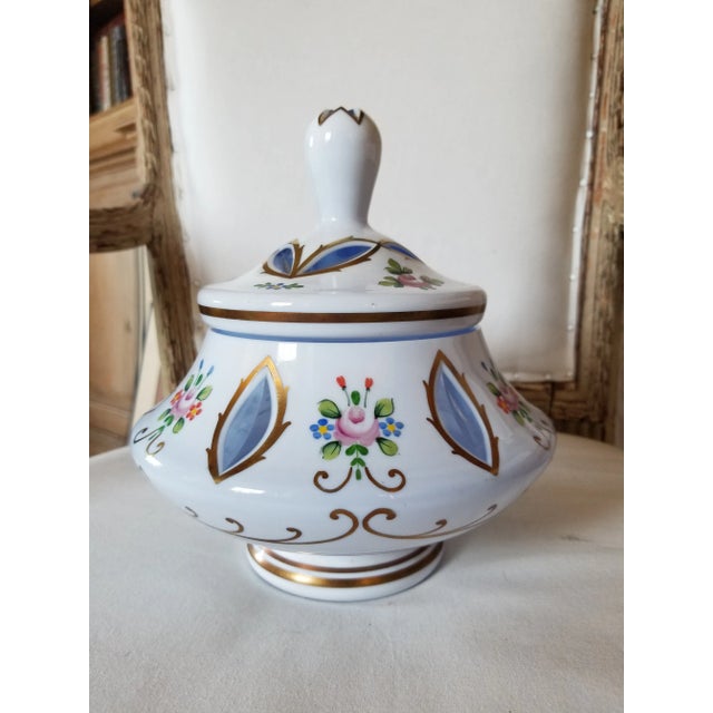 Vintage Bohemian Glass Candy Dish For Sale - Image 12 of 12