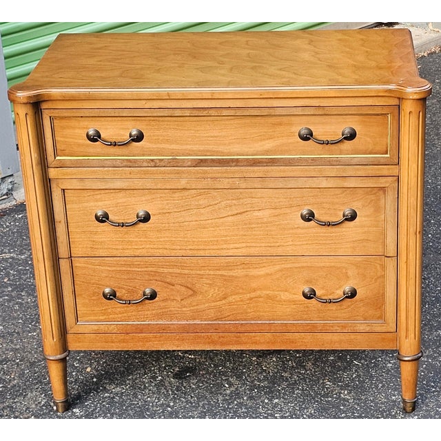 Huntley Furniture Mid Century Italian Provincial Walnut Chest of Drawers For Sale In Washington DC - Image 6 of 10