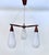 Danish Teak and Opaline Glass 3-Light Drop Hanging Lamp, 1950s For Sale - Image 16 of 16