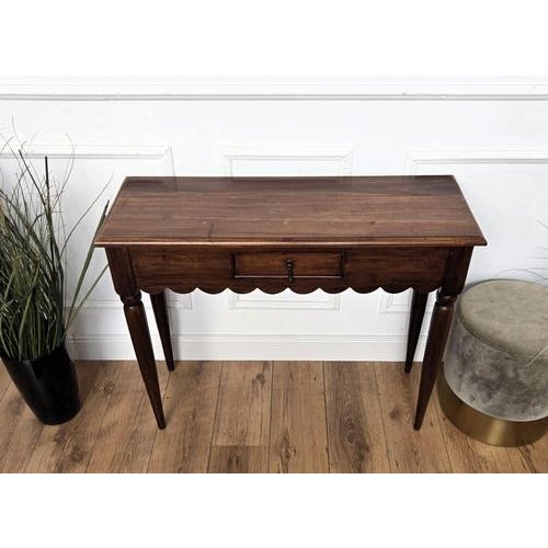Rustic Country Italian Carved Wood Wall Console Side Table, 1960s For Sale - Image 8 of 10