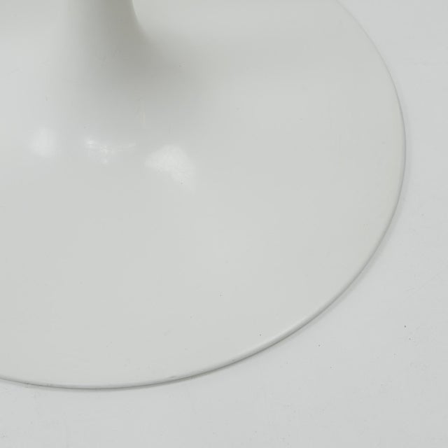 Knoll Tulip stool designed by Eero Saarinen and produced by Knoll in Switzerland during the 1970s. Re-upholstered in high-...