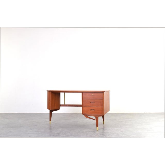 Teak desk model 111, produced by the Norwegian company Sola Møbler in the 1960s, is an excellent example of Scandinavian...