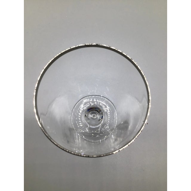 Platinum Rim Stemmed Water Glasses West Germany 1940s - Set of 4 For Sale In Sacramento - Image 6 of 12