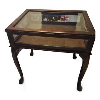 1980s Mahogany Bombay Company Curio Table For Sale
