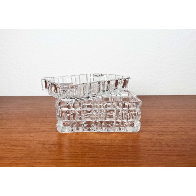 Mid-Century Modern Crystal Glass Stacking Ashtray and Box from Julia, Poland, 1960s, Set of 2 For Sale - Image 9 of 18