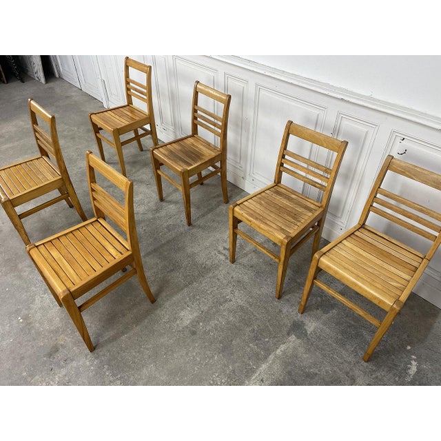 Wood Chairs by René Gabriel, 1950s, Set of 6 For Sale - Image 7 of 10