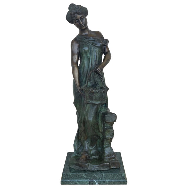 20th Century Cast Bronze Statue of a Nymph Signed by Ferdinando de Luca, Italy For Sale - Image 15 of 18