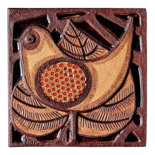 Ceramic Wall Mural with Bird Motif # 2 by Noomi Backhausen for Søholm, Denmark, 1970s For Sale