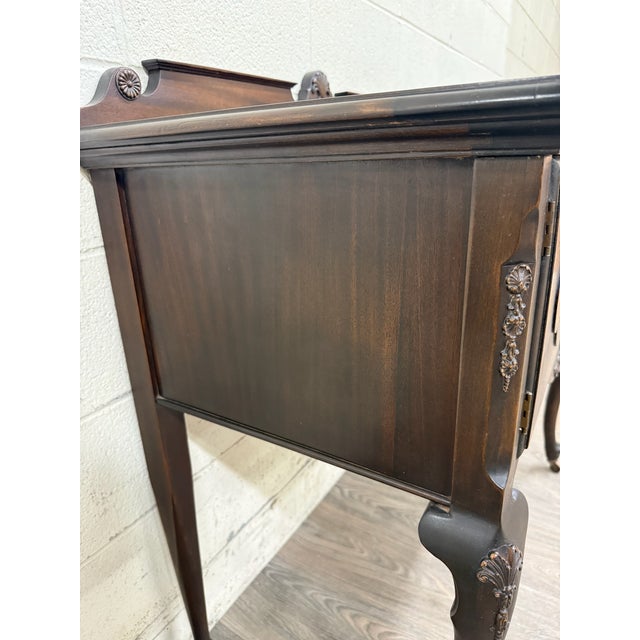 Vintage Georgian Revival Mahogany Tea Server Hostess Cabinet For Sale - Image 11 of 12
