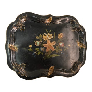 Antique French Tole Tray For Sale