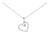 925 Sterling Silver 1/3ct TDW Diamond Heart Pendant Necklace For Sale