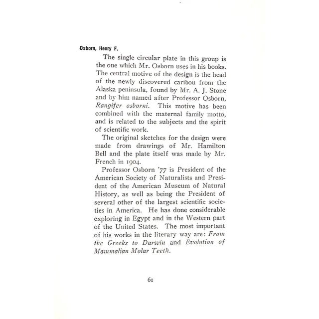 Traditional "Book Plates of Princeton and Princetonians" 1912 For Sale - Image 3 of 9