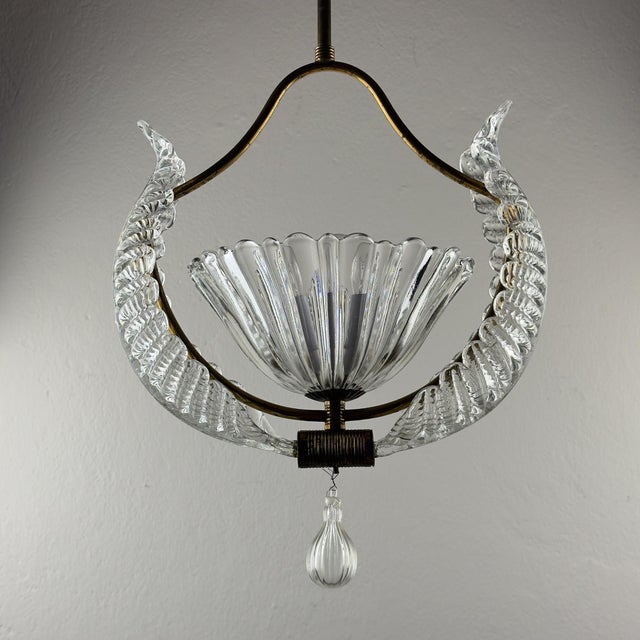 Vintage Murano Chandelier by Barovier & Toso, Italy, 1930s For Sale - Image 18 of 18