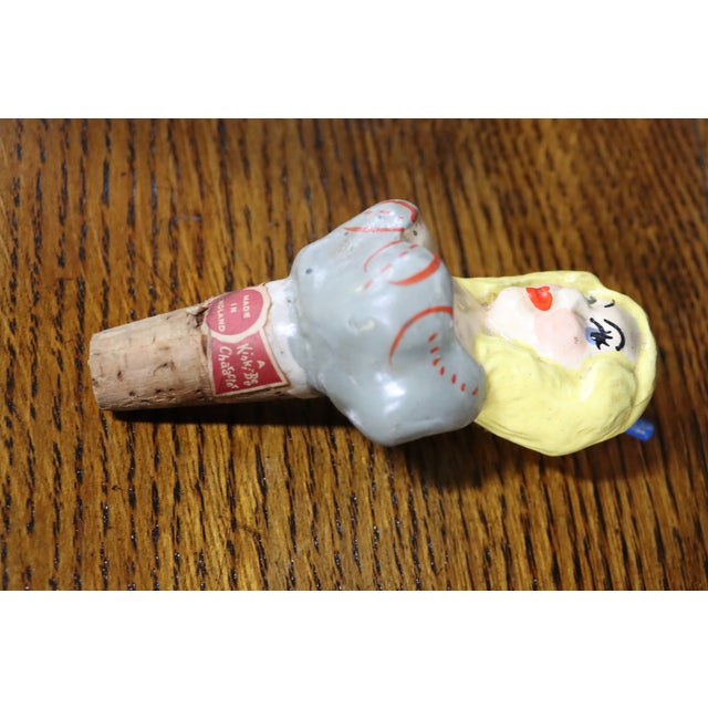 Yellow English “A Wink-Be Charmer” Ceramic Bottle Stopper For Sale - Image 8 of 8