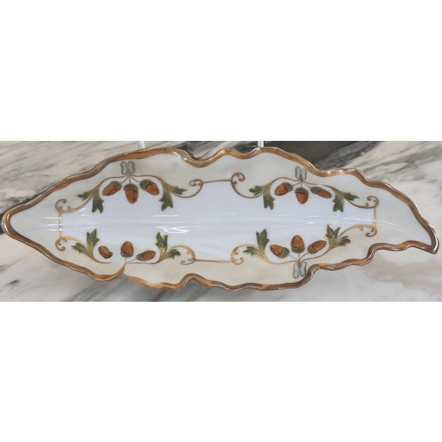 Ceramic French 19th Century Limoges Blakeman & Henderson Acorn Candy or Nut Dish For Sale - Image 7 of 8