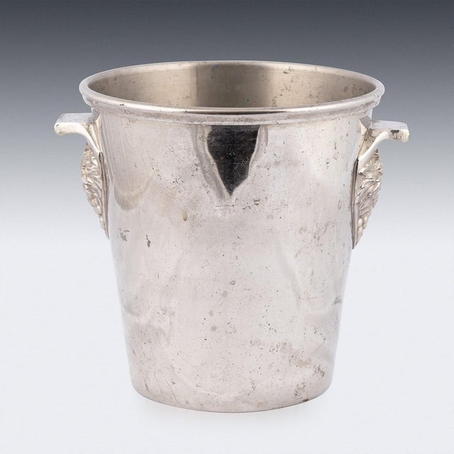 Vintage French Silver Plated Morlant Reims Champagne Cooler, 1930 For Sale - Image 7 of 10