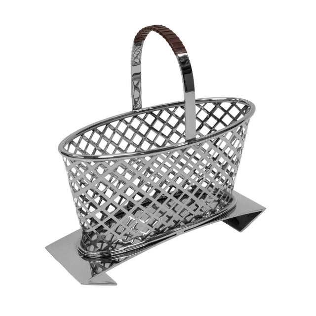 Mid Century Stainless Steel Fireplace Set For Sale - Image 13 of 17