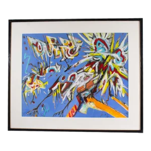 2010 “Molting Man” Abstract Mixed Media Painting by James L. Bruch