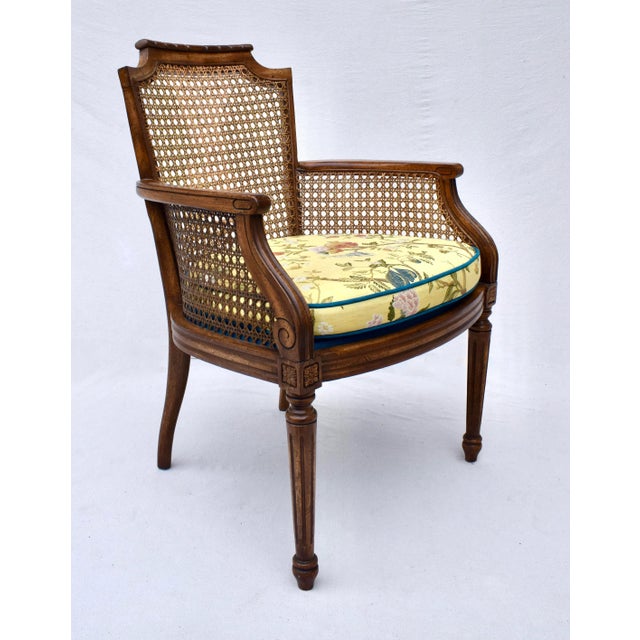 Mid 20th Century John Widdicomb Louis XVI Caned Faux Bamboo Chair For Sale - Image 5 of 11