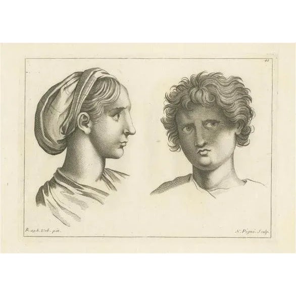 Nicolas Pigné, Raphael's Vision, 1740, Print For Sale - Image 6 of 6