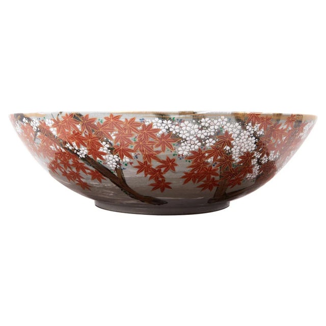 Japanese Hand-Painted Ceramic Bowl For Sale - Image 10 of 10