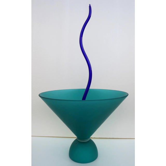 Murano Sculptural Vase by Andrea Anastasio for Memphis Extra, 1980s For Sale - Image 12 of 12