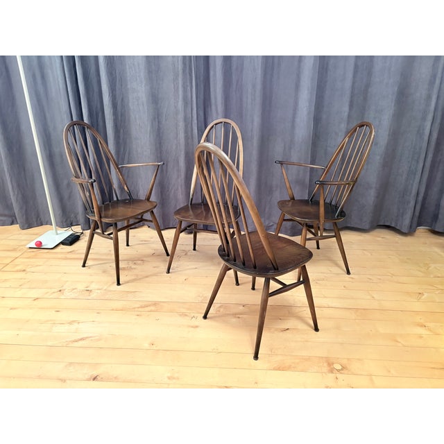 Quaker Windsor Chairs by Lucian Ercolani for Ercol, United Kingdom, 1960s, Set of 4 For Sale - Image 9 of 18