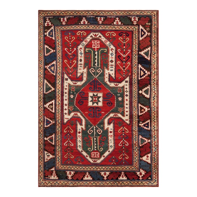 Nazmiyal Collection Antique Caucasian Sewan Kazak Rug For Sale