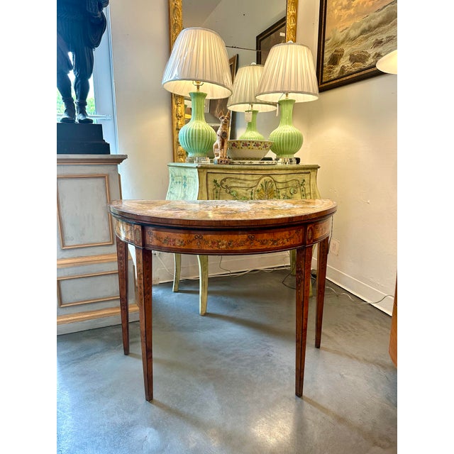 Brown 19th Century Adams Style Demilune Game Table For Sale - Image 8 of 10