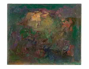 Enzo Brunori, Abstract Landscape, Oil Painting, 1960s