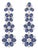 Natural Blue Sapphire 17.15cts & Diamond 2.21cts Earring in 14k Gold For Sale