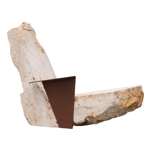 Meulière Stone Lounge Chair by Frédéric Saulou For Sale