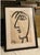 Late 20th Century Framed Peter Keil Picasso-Style Line Portrait — Abstract Face Drawing in Black Frame For Sale - Image 6 of 6