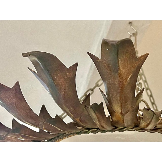 1960s Spanish Solar Crown Sunburst Fixture in Paint Metal, 1960 For Sale - Image 5 of 8