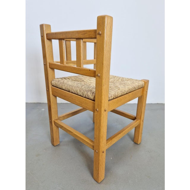 2x Vintage Brutalist light oak corner chair Biezen '50 chair vintage corner chair oak natural Mid century natural oak...