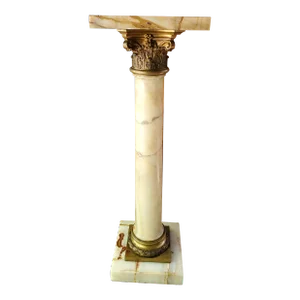 Antique Onyx and Bronze Museum Pedestal