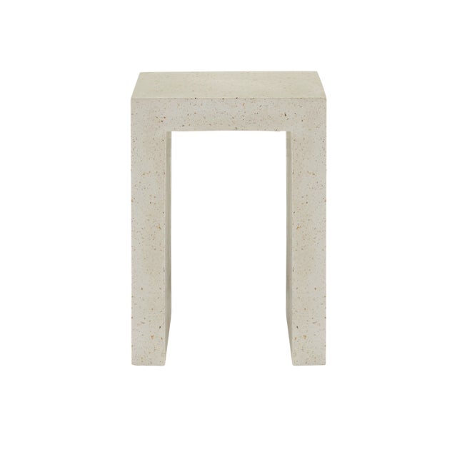 2020s Currey & Company Carson Ivory Terrazzo Accent Table For Sale - Image 5 of 6