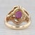 Modern 3.18ctw Ruby Diamond Ring 18k Yellow Gold Size 6.5 Cocktail Gia For Sale - Image 3 of 8