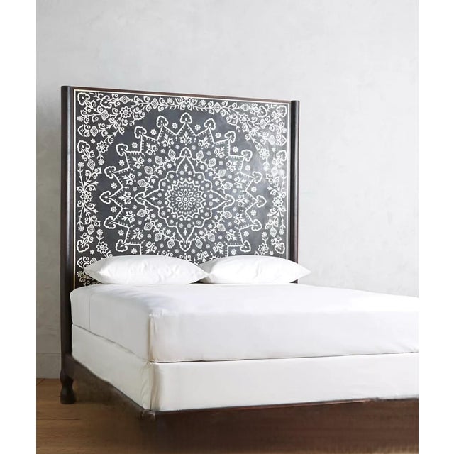 Anthropologie Mosaic-Inlay Bed King Headboard For Sale In New York - Image 6 of 6