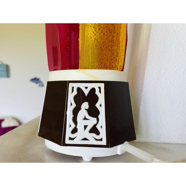 Soviet Social Realism Design Flame Accent Table Lamp, 1980s For Sale - Image 10 of 12