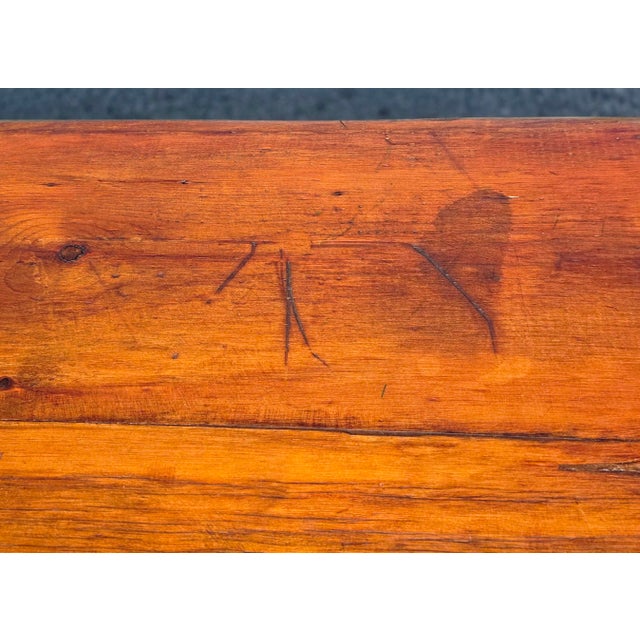 Antique Early American Primitive Chestnut Farmhouse Dining Table, Circa 1800 For Sale - Image 13 of 18