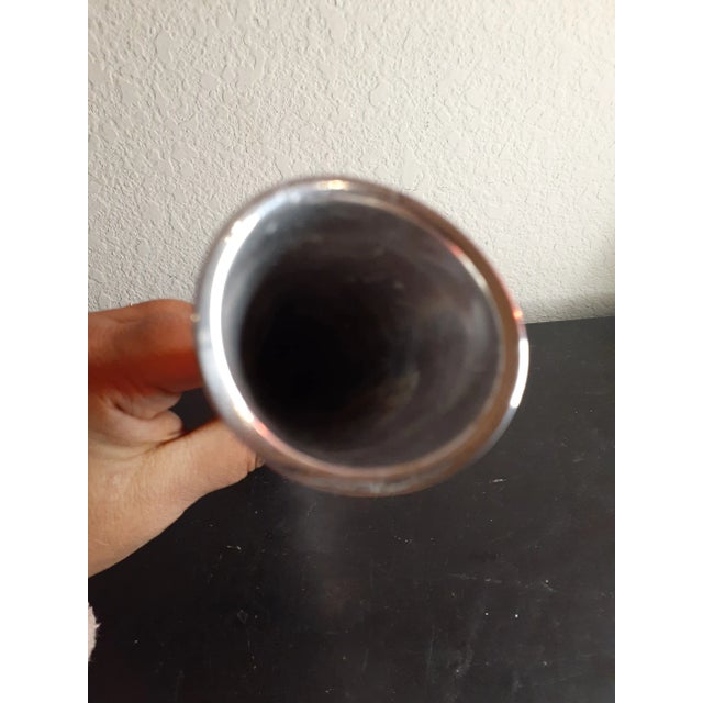 This is a GORGEOUS Nambe Studio Deco 9" Vase. Matching Nambe Candle Holder Set sold separately Procured at auction BOX 14